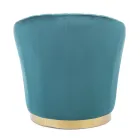 Elegant designfåtölj Lyxigt vardagsrum i stål och sammet - Courtney Viadurini