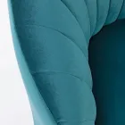 Elegant designfåtölj Lyxigt vardagsrum i stål och sammet - Courtney Viadurini