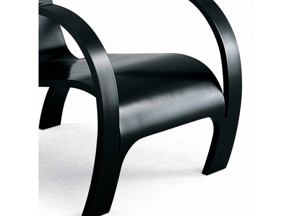 Designfåtölj i svart plywood eller björkfinish tillverkad i Italien - Galatea Viadurini
