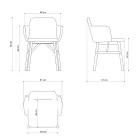 Högkvalitativ fåtölj med sammets- eller tygsits tillverkad i Italien - Molde Viadurini