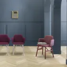 Högkvalitativ fåtölj med sammets- eller tygsits tillverkad i Italien - Molde Viadurini