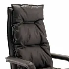 Riktformad designläderfåtölj tillverkad i Italien Gemma Viadurini