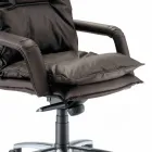 Riktformad designläderfåtölj tillverkad i Italien Gemma Viadurini