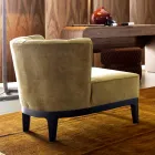 Design fåtölj i vadderat tyg Grilli Kipling tillverkat i Italien Viadurini