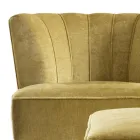 Design fåtölj i vadderat tyg Grilli Kipling tillverkat i Italien Viadurini