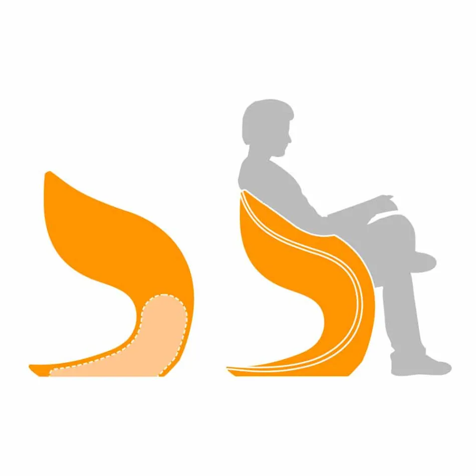 Inre eller extern design fåtölj i vit polyeten - Petra av Myyour Viadurini