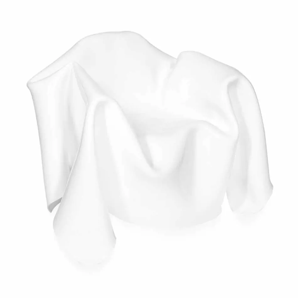 modern design fåtölj i vitt plexiglas Paris, tillverkad i Italien Viadurini