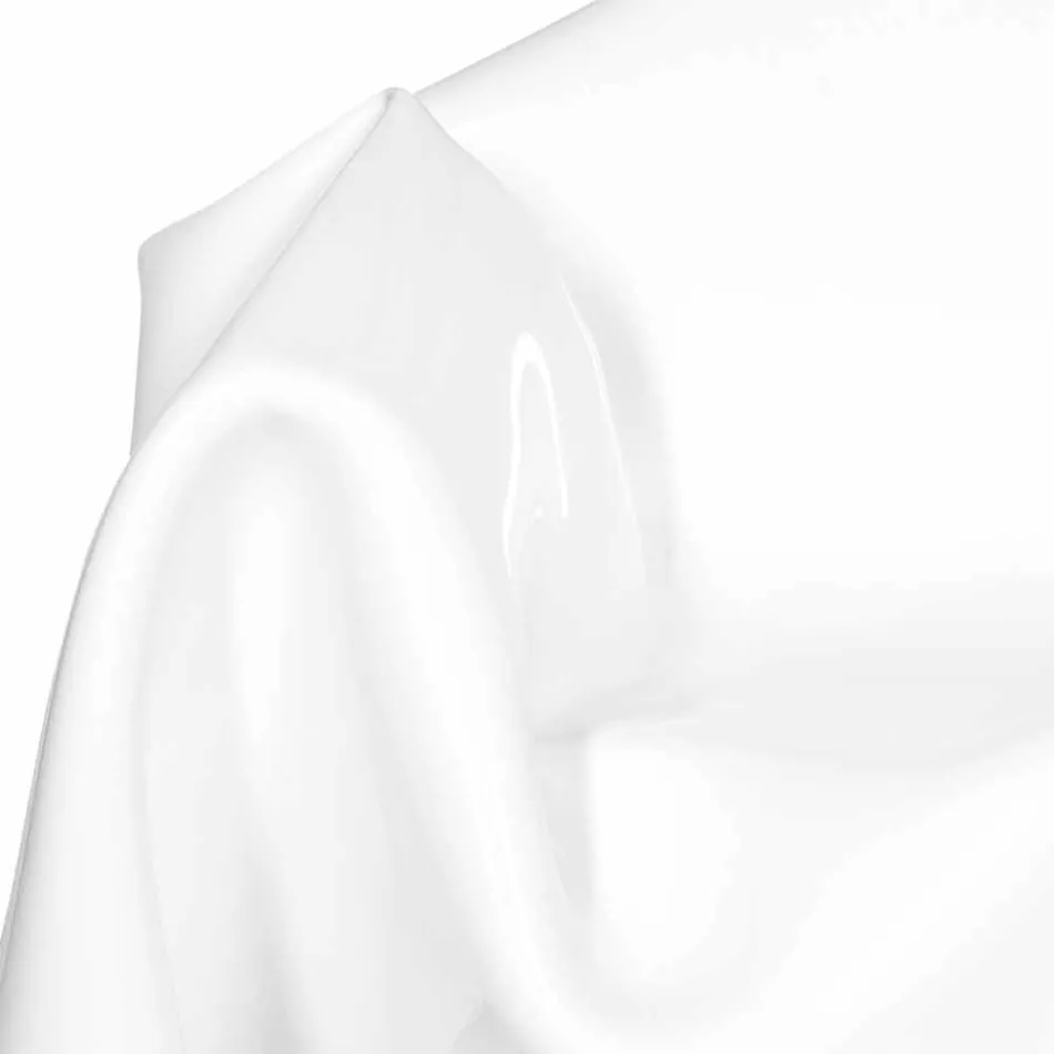 modern design fåtölj i vitt plexiglas Paris, tillverkad i Italien Viadurini