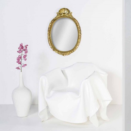 modern design fåtölj i vitt plexiglas Paris, tillverkad i Italien Viadurini