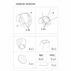 Industriell designfåtölj i järn och ekoläder - Pinny Viadurini