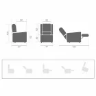 Kvalitetslyftfåtölj Relax Lift med 2 motorer tillverkade i Italien - Daphne Viadurini