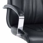 Executive Swivel Kontorsstol Läder- och metallbasstolar - Virone Viadurini