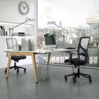Executive högtrygga kontorsfåtölj gjord i Italien Amelie Viadurini