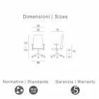 Modern Executive Stol Kontorsläder Gemma Viadurini