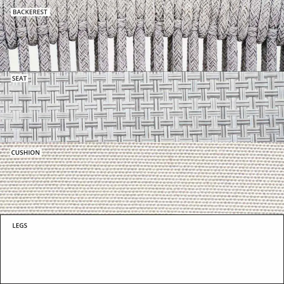 Garden Rocking Armchair Solid och klädda tyg - Smart av Varaschin Viadurini