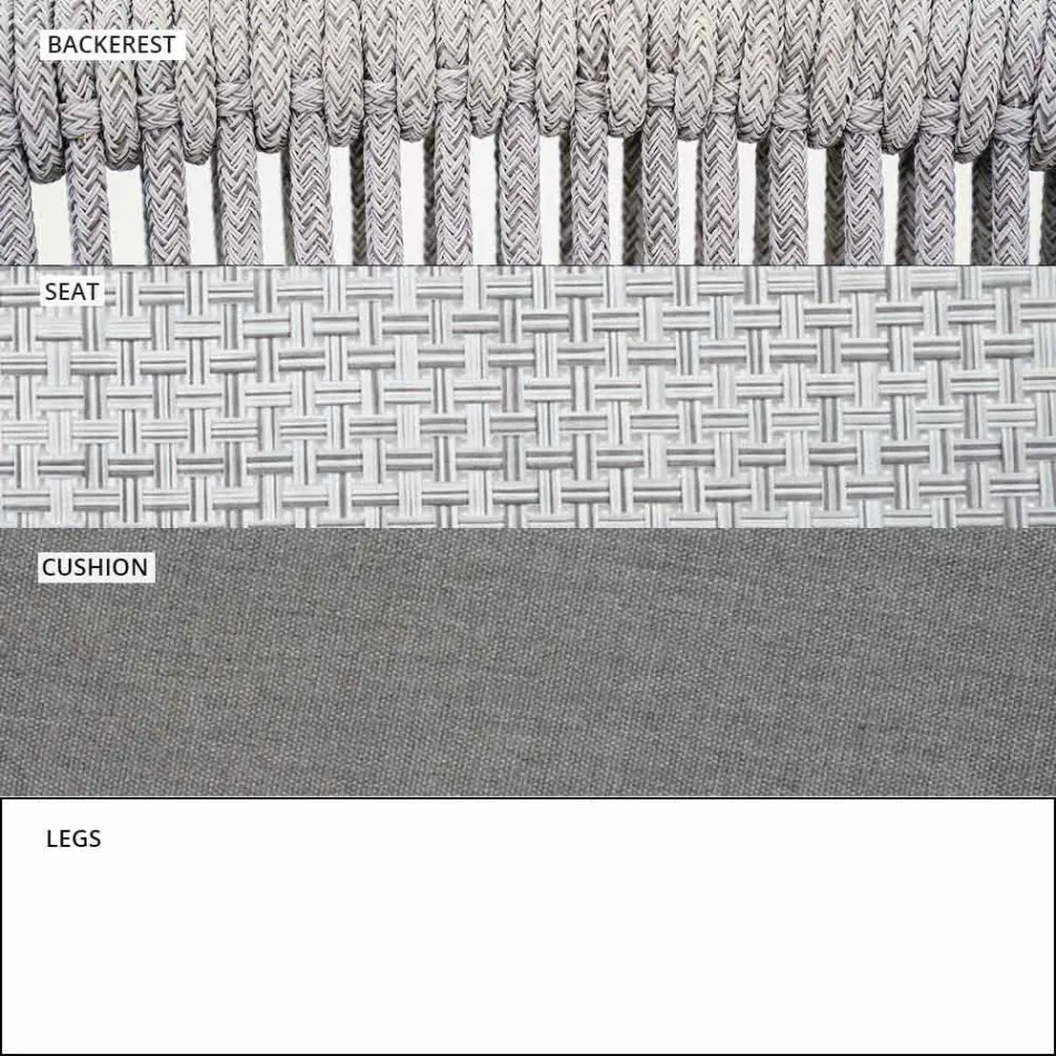 Garden Rocking Armchair Solid och klädda tyg - Smart av Varaschin Viadurini