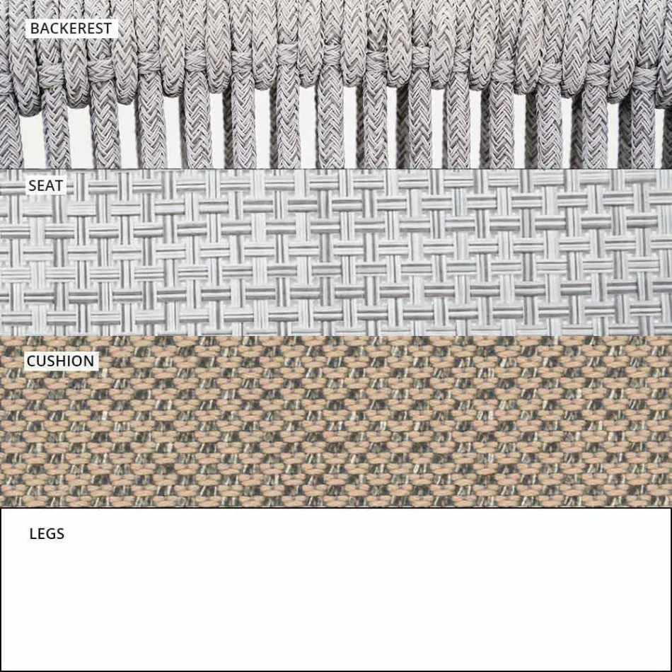 Garden Rocking Armchair Solid och klädda tyg - Smart av Varaschin Viadurini
