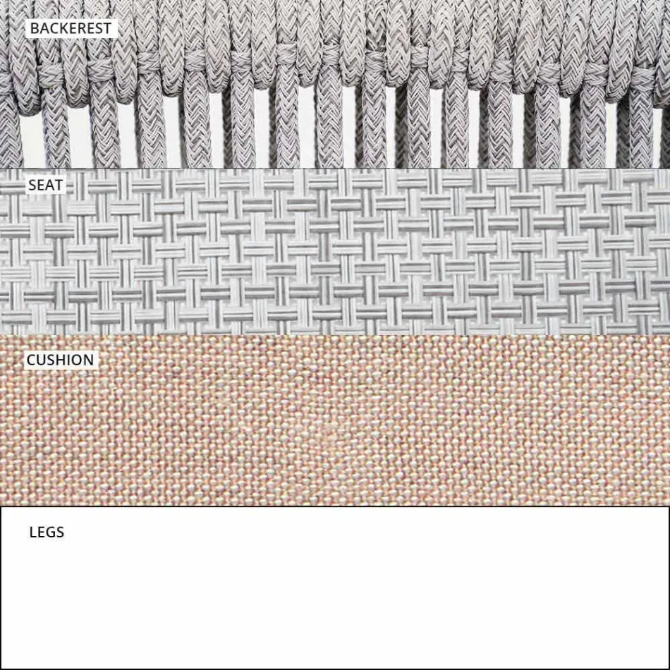 Garden Rocking Armchair Solid och klädda tyg - Smart av Varaschin Viadurini