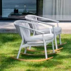 Garden Rocking Armchair Solid och klädda tyg - Smart av Varaschin Viadurini
