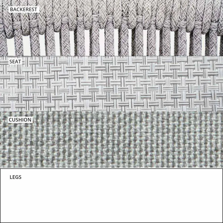 Garden Rocking Armchair Solid och klädda tyg - Smart av Varaschin Viadurini