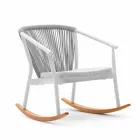Garden Rocking Armchair Solid och klädda tyg - Smart av Varaschin Viadurini