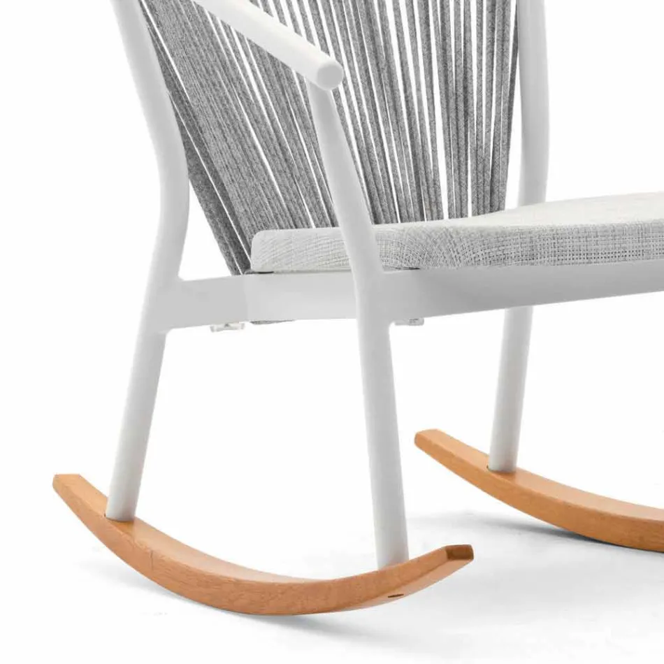 Garden Rocking Armchair Solid och klädda tyg - Smart av Varaschin Viadurini