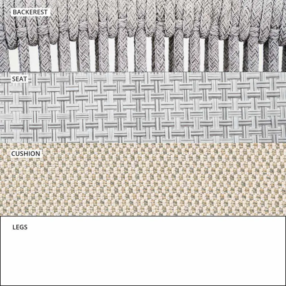 Garden Rocking Armchair Solid och klädda tyg - Smart av Varaschin Viadurini