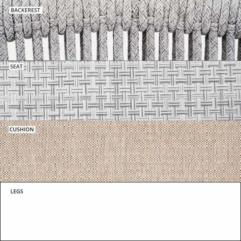 Garden Rocking Armchair Solid och klädda tyg - Smart av Varaschin Viadurini