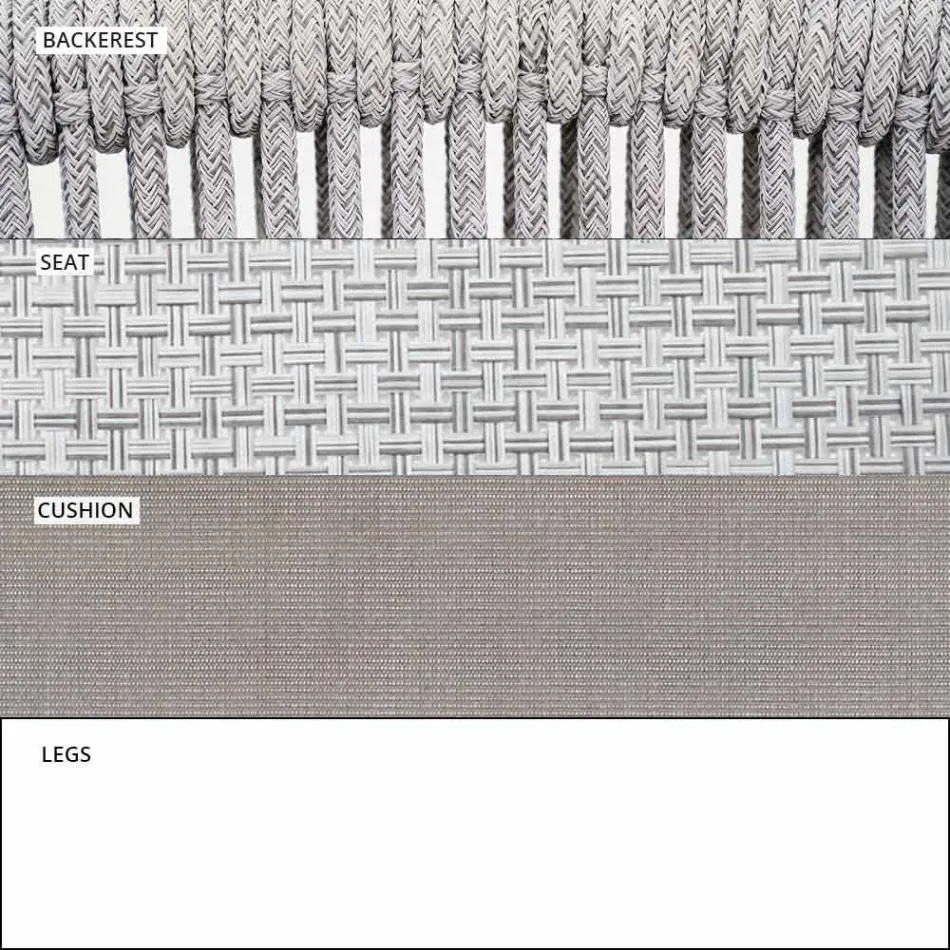 Garden Rocking Armchair Solid och klädda tyg - Smart av Varaschin Viadurini