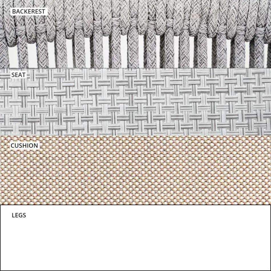 Garden Rocking Armchair Solid och klädda tyg - Smart av Varaschin Viadurini