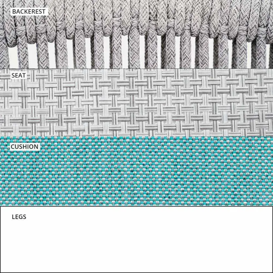 Garden Rocking Armchair Solid och klädda tyg - Smart av Varaschin Viadurini