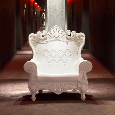 Färgad elegant fåtölj Slide Queen Of Love polyeten tillverkad i Italien Viadurini