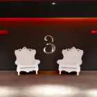 Färgad elegant fåtölj Slide Queen Of Love polyeten tillverkad i Italien Viadurini