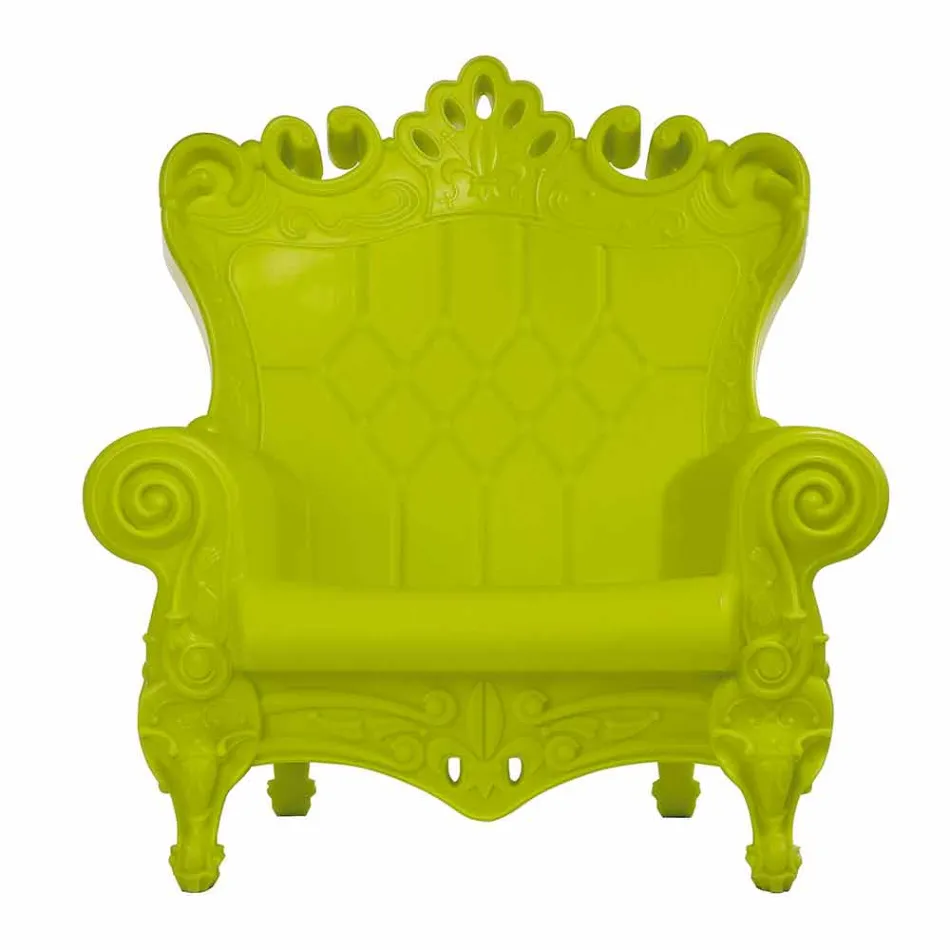 Färgad elegant fåtölj Slide Queen Of Love polyeten tillverkad i Italien Viadurini