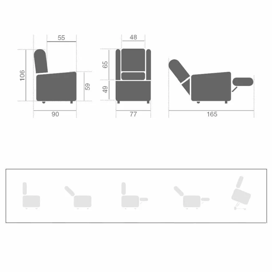 Elektrisk hissfåtölj Relax Lift med 2 moderna lyxmotorer - Victoire Viadurini