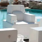 Flytande fåtölj Trona white design Lyx, tillverkad i Italien Viadurini