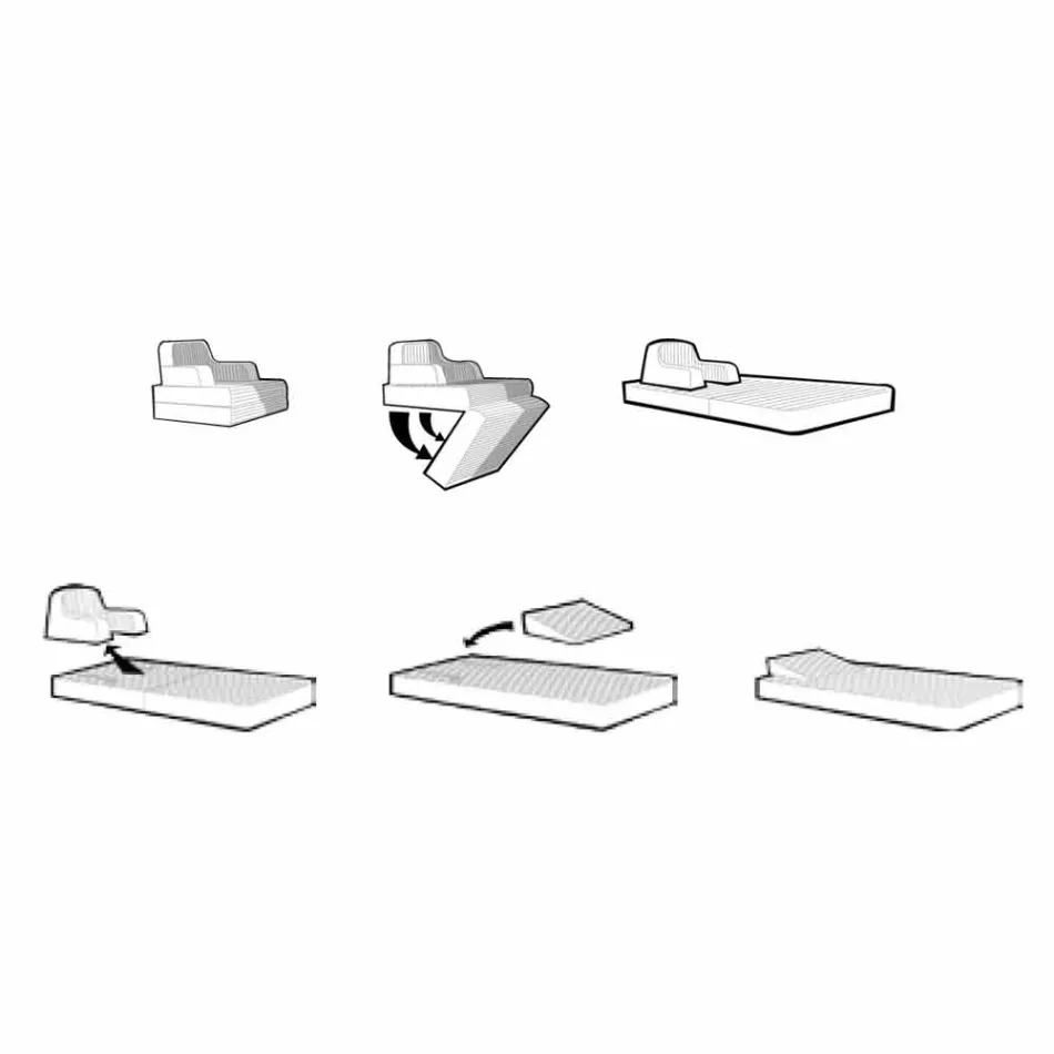 Flytande fåtölj Trona white design Lyx, tillverkad i Italien Viadurini