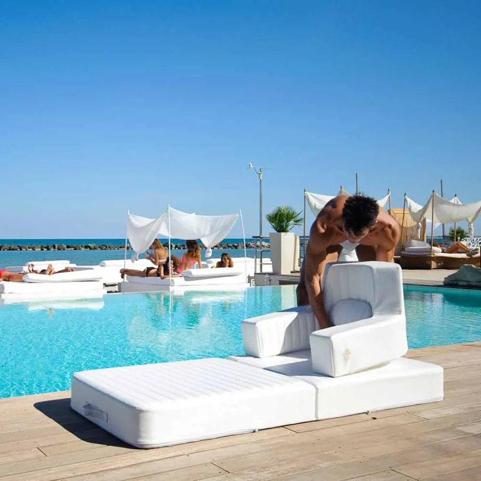 Flytande fåtölj Trona white design Lyx, tillverkad i Italien Viadurini