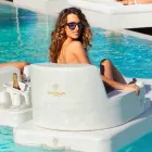 Flytande fåtölj Trona white design Lyx, tillverkad i Italien Viadurini