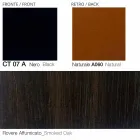 Svängbar fåtölj av läder med träbas tillverkad i Italien - fjäril Viadurini