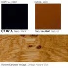 Svängbar fåtölj av läder med träbas tillverkad i Italien - fjäril Viadurini