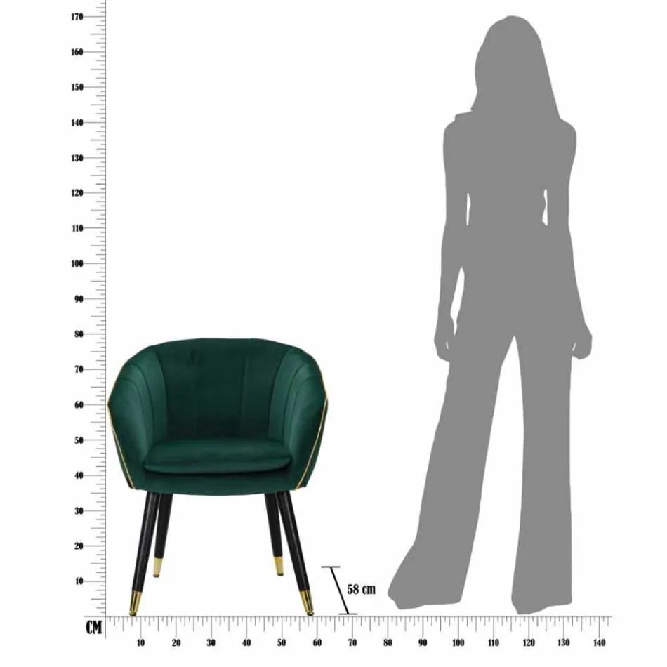 Klädd fåtölj i trä och tyg av modern design - Maddy Viadurini