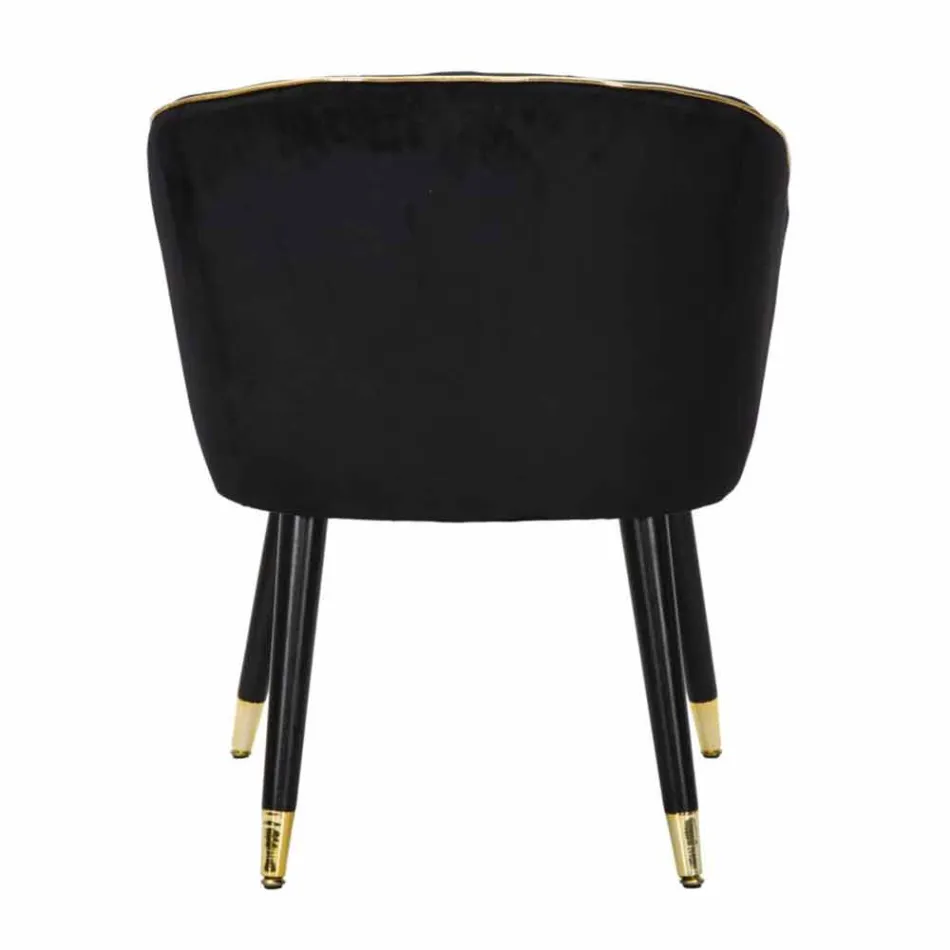 Klädd fåtölj i trä och tyg av modern design - Maddy Viadurini