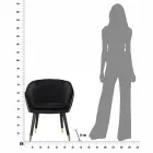 Klädd fåtölj i trä och tyg av modern design - Maddy Viadurini