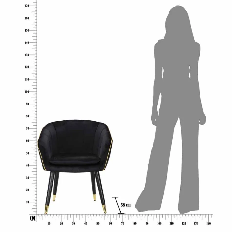 Klädd fåtölj i trä och tyg av modern design - Maddy Viadurini