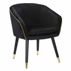 Klädd fåtölj i trä och tyg av modern design - Maddy Viadurini