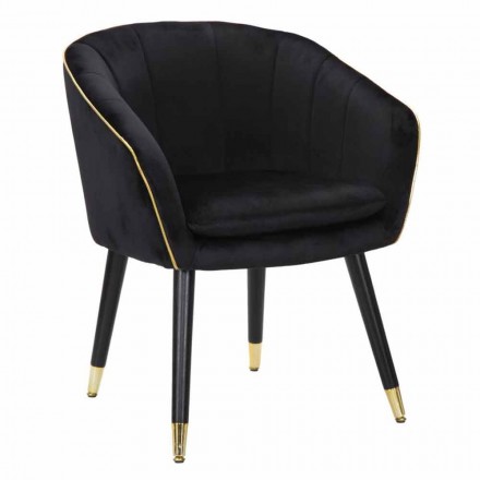 Klädd fåtölj i trä och tyg av modern design - Maddy Viadurini