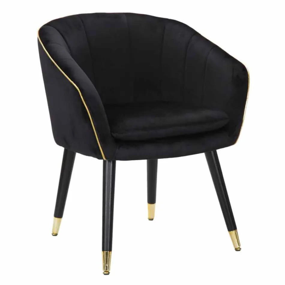 Klädd fåtölj i trä och tyg av modern design - Maddy Viadurini