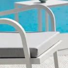 Stapelbar trädgårdsfåtölj i stål Tillverkad i Italien 2 delar - Aberdeen Viadurini