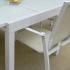 Stapelbar trädgårdsstol i textilene och aluminium - Foglio Viadurini